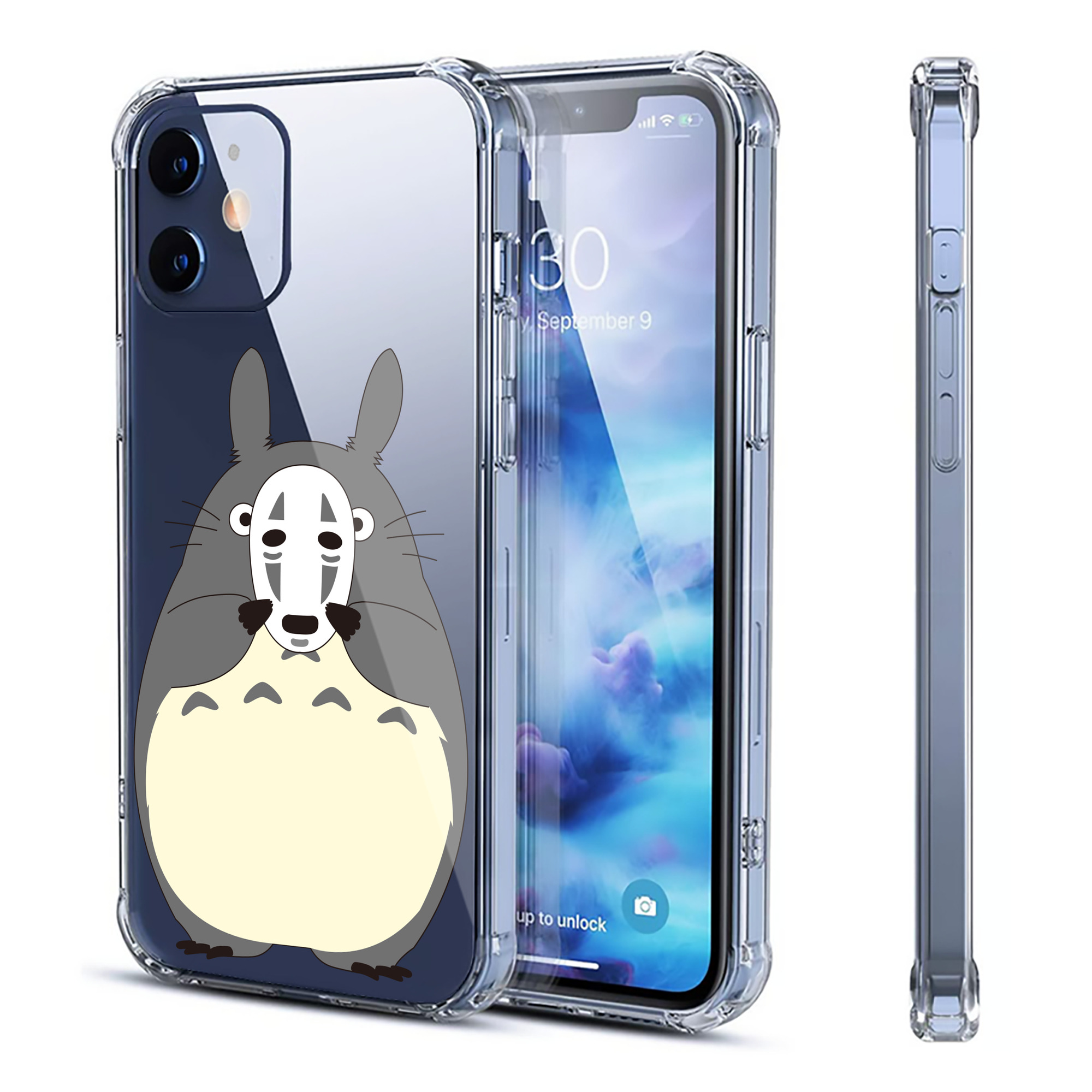 （画像用） となりのトトロ 草壁メイ 草壁サツキ My Neighbor Totoro Satsuki Kusakabe Mei Kusakabe 【iPhone 12シリーズ対応】透明スマホケース（クリアソフトケース）